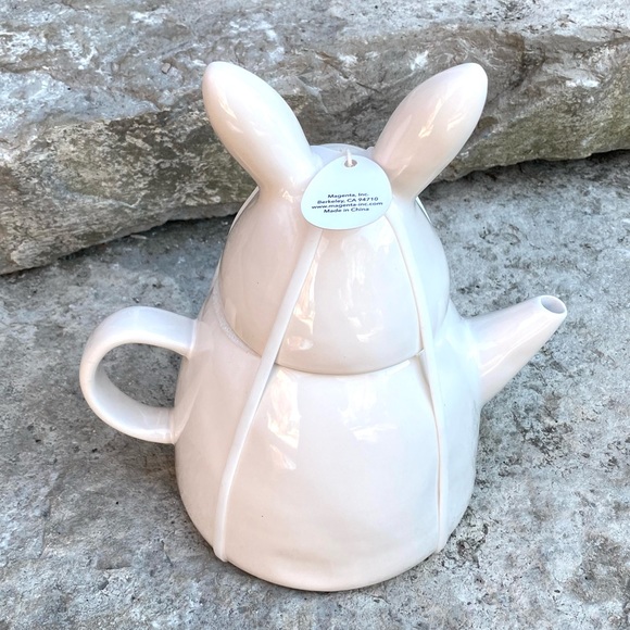 Rae Dunn BUNNY LOVE Teapot - Picture 2 of 4
